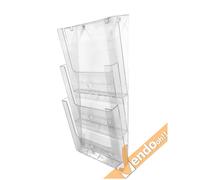 PORTA DEPLIANT DEPLIAN DA PARETE MURO ESPOSITORE A4 3 TASCHE VERTICALE PDP310
