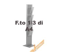 PORTA DEPLIANT FORMATO 1/3 DI A4 DA PAVIMENTO ESPOSITORE PUBBLICITARIO META001A