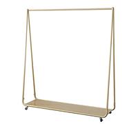 Porta di Abiti a rotolamento con Ruote e Verga Superiore - Supporto per Bandiera per Abiti in Metallo per la casa o Lo stoccaggio al Dettaglio