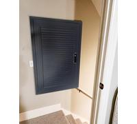 Porta di accesso con serratura della soffitta con chiave, pannello di ispezione resistente alle intemperie per l'entrata elettrica, del garage e dell'unità di CA