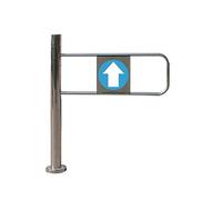 Porta di accesso in acciaio inox, dispositivo di ingresso per supermercati e magazzini (sinistra) - 80 x 97 cm, soluzione di accesso sicuro, ideale per uso commerciale