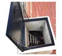 Porta di accesso in metallo per soffitta con maniglia di bloccaggio, impermeabile, per sollevamento verso l'alto, copertura per cantina, resistente, 51 x 91 cm, per uso residenziale