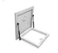 Porta Di Accesso Isolata for Intercapedine Lucernario Botola Di Accesso Al Tetto In Acciaio Con Serratura E Guarnizione In Gomma for La Ventilazione Di Scantinati Residenziali(95x95cm/37.4x37.4in)