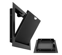 Porta di accesso nera con meccanismo di apertura/chiusura a scatto, pannello zincato, copertura nascosta per piastra di ispezione idraulica a soffitto/parete (45,7 x 45,7 cm) durevole e facile da
