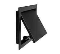 Porta di accesso nera per cartongesso, pannello di accesso idraulico rimovibile con pulsante e telaio, porta nascosta per sottotetto e scivolo per lavanderia (35 x 20 cm)
