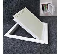Porta di accesso per doccia bianca con maniglia, 76,2 x 76,2 cm, pannello di accesso idraulico da incasso in metallo, copertura per ispezione a parete, resistente, per box di accesso (75 x 75 cm)