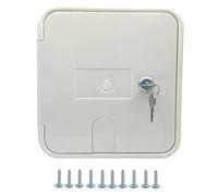 Porta di accesso per, portello per cavi, materiale ABS resistente, eccellente qualità di, installazione comoda, per uso e roulotte, 20,5 x 21,5 cm, giallo, bianco