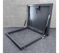 Porta di accesso per tetto in acciaio resistente, zincata, verniciata a polvere, sigillata, impermeabile, con maniglia, uscita ideale per cantina (60 x 80 cm)