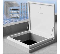 Porta di accesso sul tetto personalizzata per mansarda e strisciare, copertura per botola a 90°, coperchio di uscita del seminterrato resistente, perfetta per l'accesso di emergenza (860 x 990 mm)