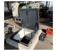 Porta di accesso ventilata rinforzata in alluminio, 75 x 75-80 x 80-86 x 86 cm, ideale per ingresso e uscita sicuri, costruzione resistente alle intemperie, facile installazione