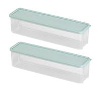 Porta di alimenti noodle, contenitori di stoccaggio di pasta 2 pezzi, contenitore di spaghetti di spaghetti di grado alimentare con coperchio, supporto di pasta impilabile per frigorifero, dispensa d