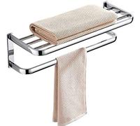 Porta di Asciugamani, portavalo per Asciugamano da Bagno a Parete montata per Finitura da Asciugamano montata per Pellicola per Bagno e mensole da Cucina/Nero/a.