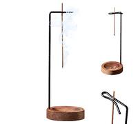 Porta di bastoncini di incenso con portafoglio di cenere di legno Porta del bruciatore di incenso con la base di cenere per la mediazione di Yoga Spa