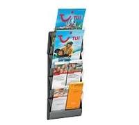 Porta di brochure da parete di carta Flow Integral Silver A5, Din Lang 4 Compartments NEW