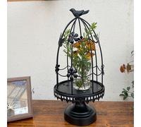 Porta di candele della gabbia per uccelli in piedi porta tealight per