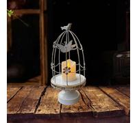 Porta di candele della gabbia per uccelli in piedi porta tealight per