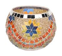 Porta di candele in vetro a mosaico in stile europeo multiuso del delicato