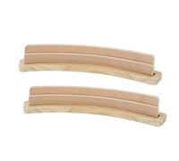 Porta di carta da gioco - design del rack curvo in legno, organizzatore di giochi senza mani | 2 pezzi vassoio stand per poker, canasta, pinochle, bambini, anziani, adulti, intrattenimento da tavolo,