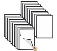 Porta di carta magnetica | Frame di foto magnetico A4 a 20 pezzi set con cerniere autoadesive | Frame di informazioni per avvisi, annunci, istruzioni di sicurezza, display, ufficio, scuola, riceviment