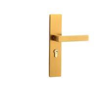 Porta di casa nera in lega di zinco camera da letto interna porta in legno serratura pistola grigio silenzioso mobili con serratura magnetica(Yellow bronze large 50 copper)