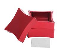 Porta di clip di gesso di biliardo Accessori magnetici con snooker magnetico in alluminio Custodia portante leggera durevole per segnali in piscina tornei di biliardo 33x33x30mm (Rosso)