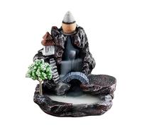 Porta di incenso in ceramica - Burner di riflusso a cascata, accessorio Zen decorativo, elegante cascata di fumo, ornamento di meditazione creativa | Burner di aroma rilassante per la sala da tè yoga