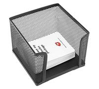 Porta di memo mesh, metallo mesh sola appiccicosa scatola del supporto per biglietti da visita nera Nota Nota Distriber Dispionatore Scaffale Memo Pad State Organizzatore per