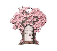 Porta di - Porta in legno, adorabili ornamenti da giardino fatati, decorazione per la casa delle fate, tronco d'albero