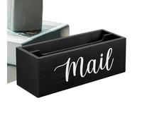 Porta Di Posta In Legno Per Muro - Scatola Di Archiviazione Postale Desktop 28x10x10cm | Del Supporto Per Busta In Legno | Casella Organizzatore File Murale Per La Foto Della Busta Del File