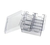 Porta di protezione Clipper per 8 lame, supporto per lama Clipper di plastica visibile, DustPeroof con coperchio, 5, 7x4, 5x3, 2 Organizzatore di protezione quadrata di custodia quadrata