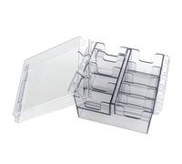 Porta di protezione Clipper per 8 lame, supporto per lama Clipper di plastica visibile, DustPeroof con coperchio, 5, 7x4, 5x3, 2 Custodia quadrata