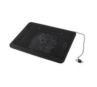 Porta di raffreddamento al cuscinetto per laptop Cooler con ventola grande super tranquilla design ergonomico USB hub per 14 pollici o sotto notebook nero blu nero (Nero)