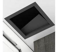 Porta di revisione for portello ispezione, pannello accesso for soffitta a soffitto in lega alluminio, dimensioni multiple, quadrato 15-50 cm(Noir,40 * 40cm)