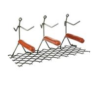 Porta di salsiccia grill divertente, hot dog Röster | Stand per hot dog a forma di umano con forchette uniche, supporto per grill creativo per marshmallow, cesto di fornelli e protezione del per