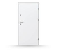 Porta di servizio, bianca, acciaio, 770 x 2010 mm, apertura a destra verso l’interno, modello Moncalieri, configura individualmente