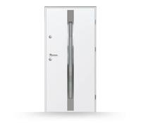 Porta di servizio, bianca, acciaio, 900 x 2000 mm, apertura a destra verso l’interno, modello Molfetta, configura individualmente