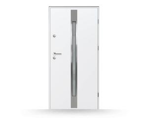Porta di servizio, bianca, acciaio, 900 x 2000 mm, apertura a destra verso l’interno, modello Molfetta, configura individualmente