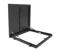 Porta di sicurezza con tetto zincato bianco - Botola for soffitta quadrata da 25,6" for casa e industria(25.6" L X 25.6" W - Black)