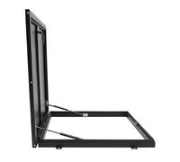 Porta di sicurezza con tetto zincato bianco - Botola for soffitta quadrata da 25,6" for casa e industria(29.5" L X 29.5" W - Black)