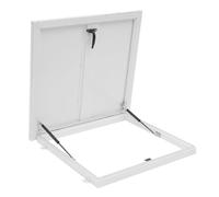Porta di sicurezza con tetto zincato bianco - Botola for soffitta quadrata da 25,6" for casa e industria(25.6" L X 25.6" W - White)