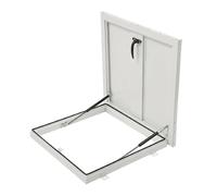 Porta di sicurezza con tetto zincato bianco - Botola for soffitta quadrata da 25,6" for casa e industria(29.5" L X 29.5" W - White)