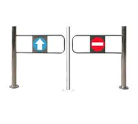 Porta di Sicurezza in Acciaio Inossidabile, barriera Altalena Manuale per Portico d'ingresso, Porta di Recinzione unidirezionale per supermercati, Centri Commerciali e campi da Gioco - 100x100 cm