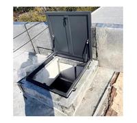 Porta Di Sicurezza In Acciaio Per Tetto, Zincata Botola Di Accesso Al Tetto, Tappi Di Ingresso A Soffitto Con Maniglia, Copertura Per Lucernario Per Manutenzione Tetto(100x100cm)