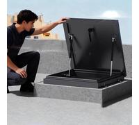 Porta di sicurezza in acciaio resistente alle intemperie per la casa, 58,4 x 96,5 cm, facile installazione, ideale per ispezioni e soffitte e protezione affidabile.