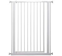 Porta Di Sicurezza in Metallo Di Montaggio a Pressione Porta per Animali Domestici Porta per Scale per Cani Bianchi/104-111Cm