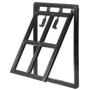 Porta di sicurezza in plastica for cani, gatti e gattini, for finestre con zanzariera, tunnel for animali domestici, recinzione for, porta serratura for la casa per gatti e cani(Black,S)