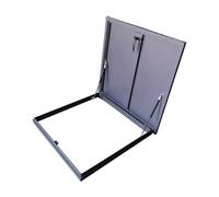 Porta di sicurezza per accesso al tetto, in alluminio, per la manutenzione di emergenza del tetto e l'accesso al lucernario (grigio, 50 x 50 cm)