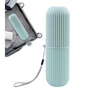 Porta di spazzolino da viaggio - portatile a prova di polvere, spazzolino da denti e dentifricio | Container di stoccaggio da viaggio multifunzione per viaggio d'affari in campeggio, organizz