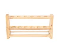 Porta di stoccaggio del portabricchini del tubo di prova in legno 6 Organizzatore multifunzionale per scienze di laboratorio Spazio di lavoro in legno (31 mm)
