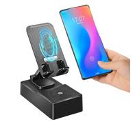 Porta di telefono e tablet regolabile, supporto per telefono pieghevole per la scrivania, Supporto per telefono regolabile a rotazione a 360 gradi con altoparlante wireless, Base smartphone non slip p